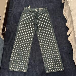 Rag and Bone High Rise Straight Jeans